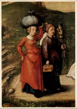 Loths Flucht Nuremberg Germany vintage postcard g523