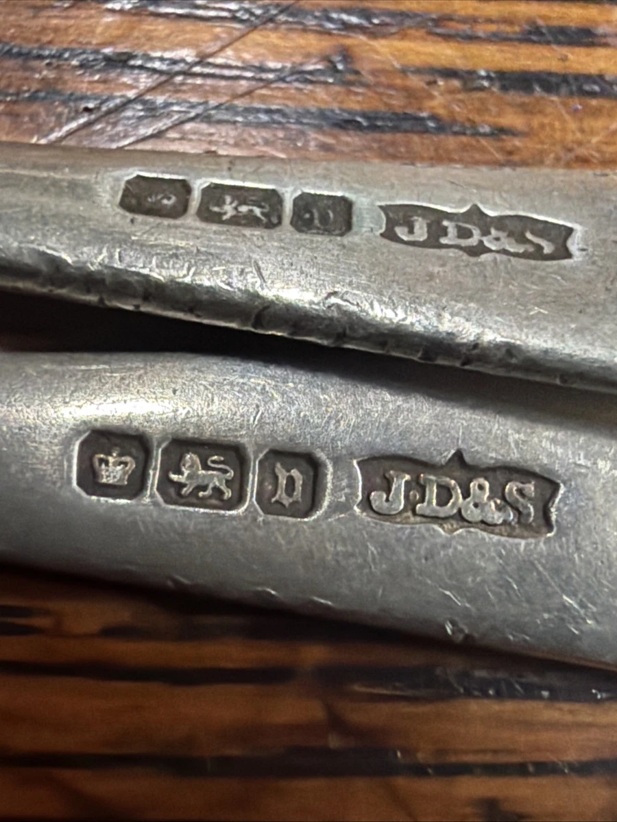 Sterling Silver 3 Demitasse Spoons Sheffield 1913, J Deakin & Sons, 125mm 54.7g