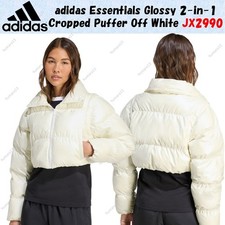 Adidas Essentials Brillante 2 en 1 Recortado Puffer Off White JX2990 Japón Talla