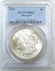 1921 Morgan Silver Dollar PCGS MS63 Frosty White PQ in Classic Holder #U299G
