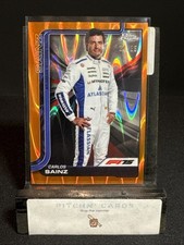 2025 Topps Chrome Formula 1 F1 Carlos Sainz #18 Orange Raywave Refractor #’d /25