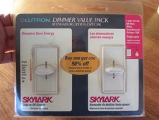 Lutron S-600H-WH Electronics Skylark Single Pole 600W Dimmer Switch 2 Pack NEW