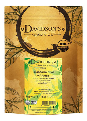 Organic Mandarin Chai Tea 16 oz Loose Leaf Black Tea With Anise Bulk