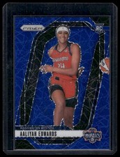2024 Panini Prizm WNBA #142 Aaliyah Edwards Blue Velocity Prizms