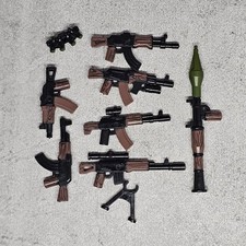Multipack Guerrilla Weapons Lot Black Brown For Block Minifigures D11gw3