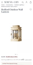 Visual Comfort Linear Lantern  Bedford Wall L...