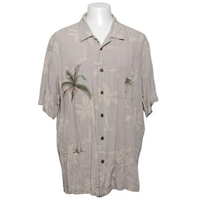 Paradise Found, Kurzarmhemd, Größe: XXL, Vintage, Beige, Viskose, Print #vuH