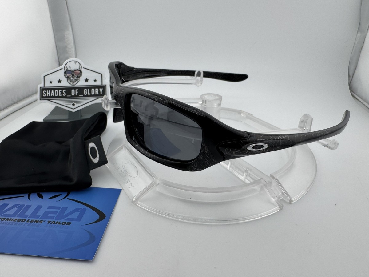 希少OAKLEY Fives 初期 USA製 マットブラック 90s OAKLEY FIVES 4.0 BLACK SILVER TEXT BLACK AFTERMARKET POLARIZED