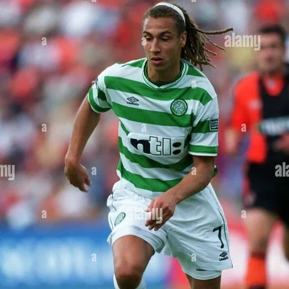 Larsson #7 Celtic FC 1999/2000 Home ORIGINAL Umbro VTG Rare Soccer