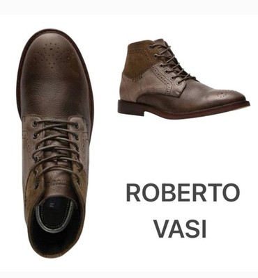  ROBERTO VASI Samuel 61 LU MENS Boots Brown Leather size 11