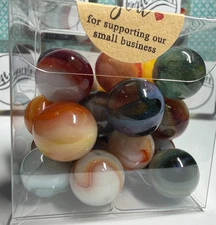 Early Run Classic JABO Collectors Mixed Marbles Lot of 30 ~ Size .625"=5/8" Mint