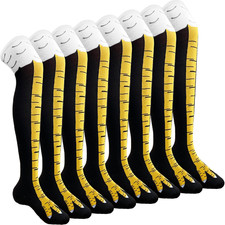Funny Chicken Legs Socks,Novelty Knee-High Turkey Socks,3D Animal Paw Sock Funny