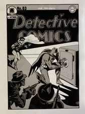 Production Art DETECTIVE COMICS #83 cover, JACK BURNLEY art, 11x17, Batman
