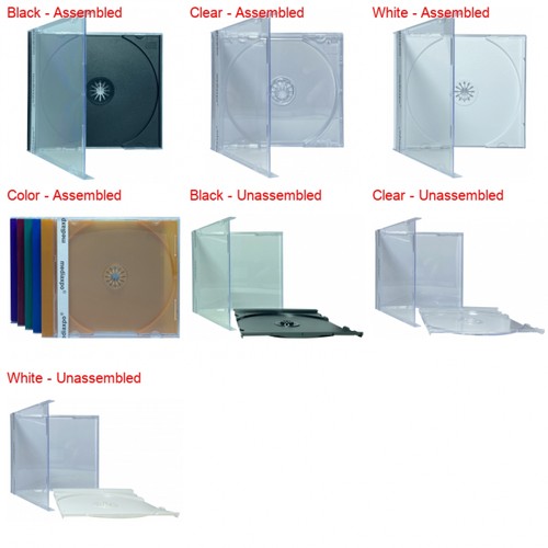 STANDARD CD Jewel Case with Tray 10.4mm Lot - Afbeelding 1 van 26