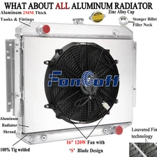 3 Rows Radiator Shroud Fan For 1970-79 Dodge Ramcharger D100/D150 B200 W100 W150