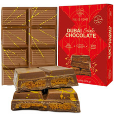 Dubai Style Chocolate Reinterpreted: Belgian Milk Chocolate 6 Oz with Carameli