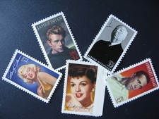 US stamps 32c Legends Hitchcock Humphrey Bogart Judy James Dean Marilyn MNH