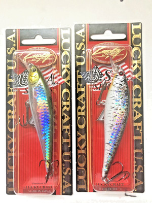 (Lot of 2) lucky craft pointer 95 includes MS Japan Shad and Crack Black NEW