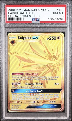 Solgaleo-GX graded PSA 8 for sale on eBay
