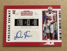 2019 Dre’Mont Jones Contenders Draft Picks College Ticket Auto Rookie Card #232