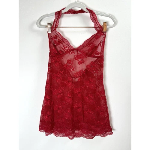 UNDERCOVER Mini Abito Vintage Victoria's Secret Pizzo Elasticizzato Bombshell Coquette Flirty Y2K