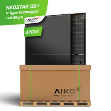 37x AIKO 470W A-MCE54Db Neostar 3S+ 54 ABC Full Black Glas-Glas - Palette