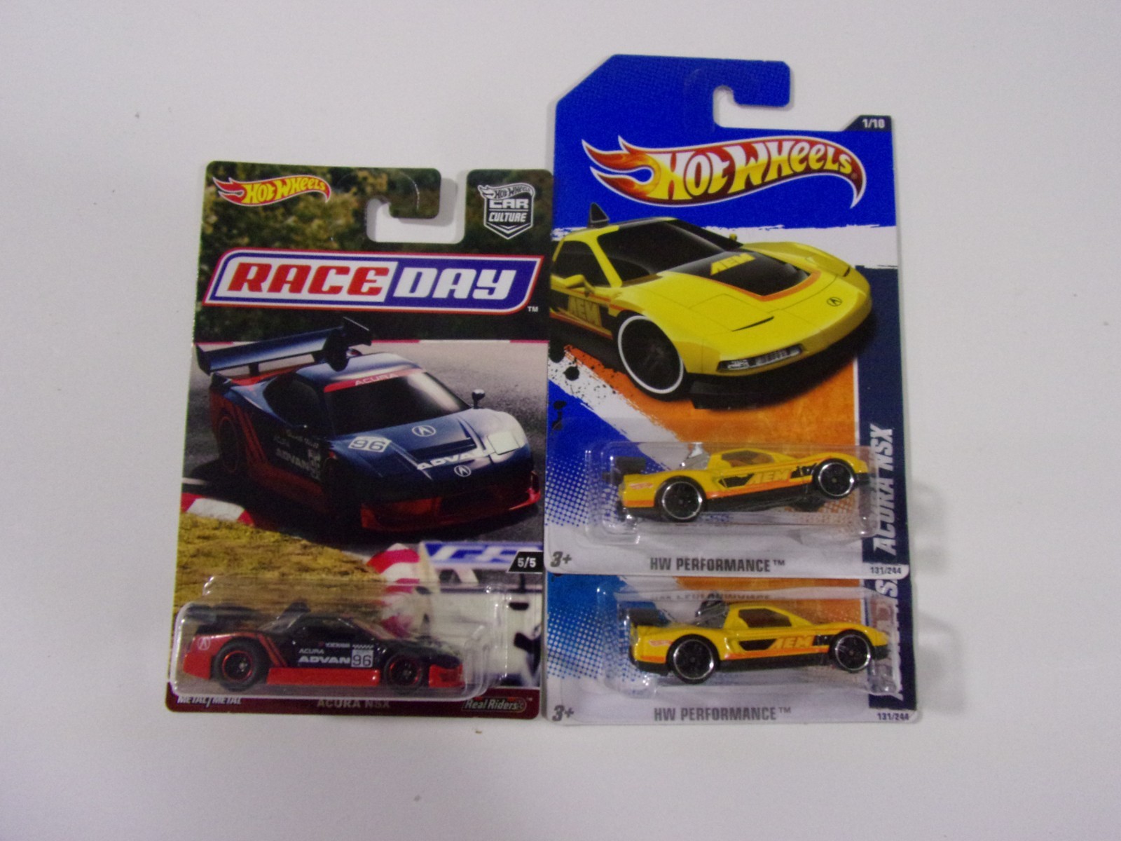 HOT WHEELS  ACURA NSX  LOT OF 3 READ
