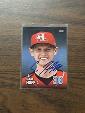 Sam Huff 2018 Choice Hickory Crawdads #16 RC IP Signed Autographed Rangers