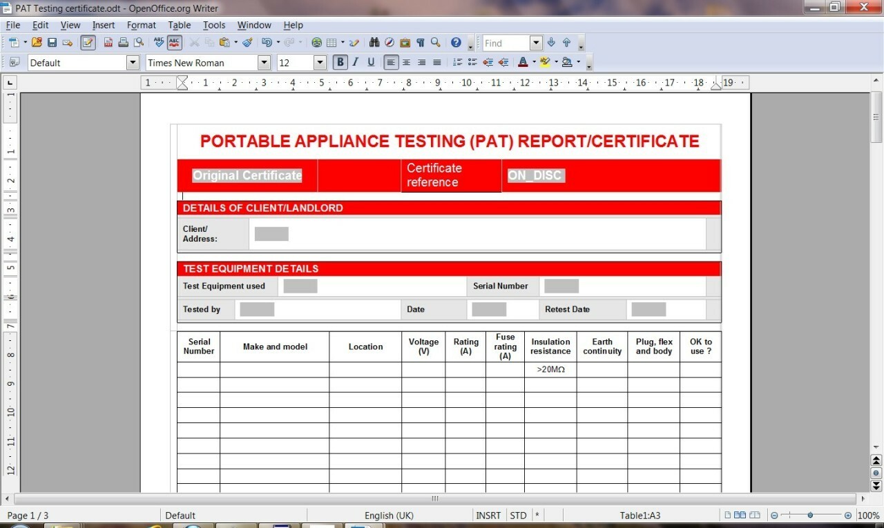 bonus guides Electrical Test Certificates Software 21th Ed Pat Throughout Electrical Installation Test Certificate Template