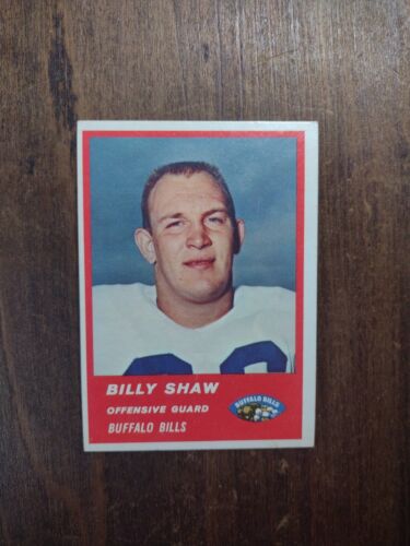 1963 Fleer #28 Billy Shaw Buffalo Bills HOF RED STRIPE READ Ex/Ex+ - Picture 2 of 3