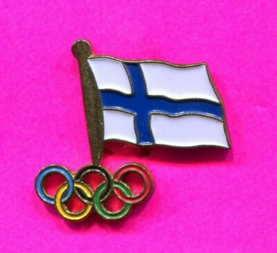 1980s OLYMPIC NOC PIN FINLAND NATIONAL OLYMPIC COMMITTEE PIN 