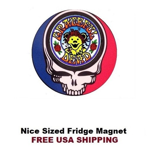 181 - Nice Grateful Dead Refrigerator Toolbox Motorcycle Magnet - Picture 1 of 3