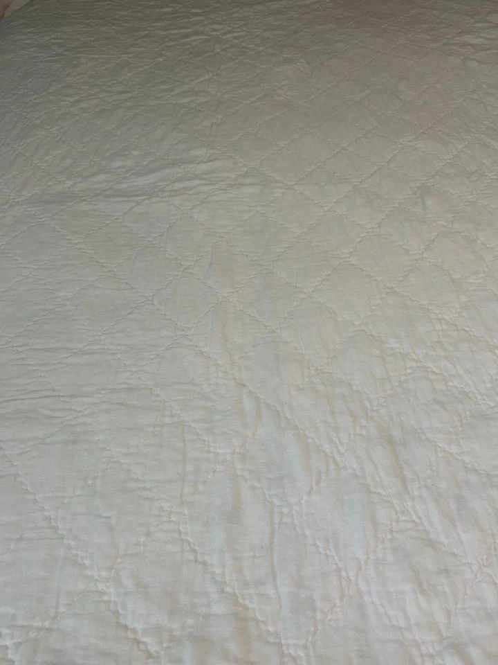 Simply Shabby Chic Rachel Ashwell King 被子淡粉色亚麻棉钩针编织 — 第 4/4 张图片