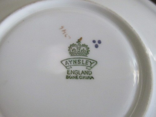 Aynsley England Tea Cup And Saucer Orchard Fruit Gold Signed D. Jones N Brunt - Picture 10 of 10
