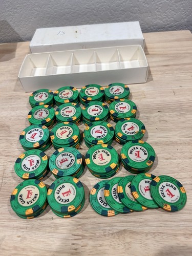 Delta Club Stockton California $1 Casino Chip (95 Chips) - Picture 4 of 4