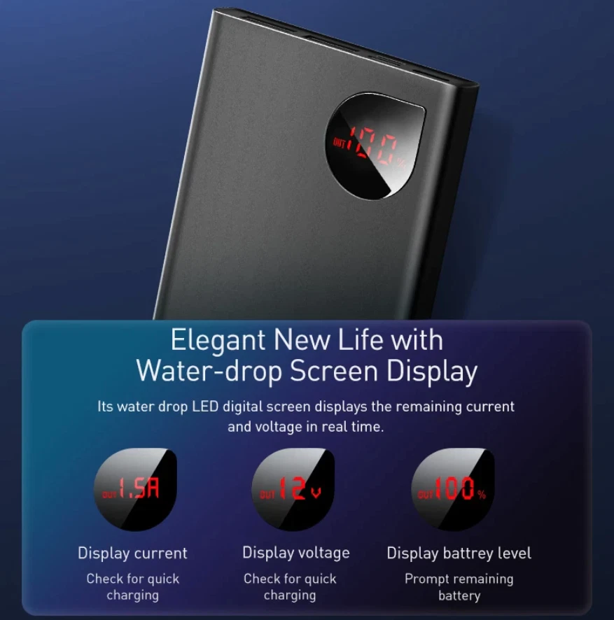 Fast Charging Power Bank 10000mAh 22.5W Portable External Battery Charger USB-C - Image 3 of 4