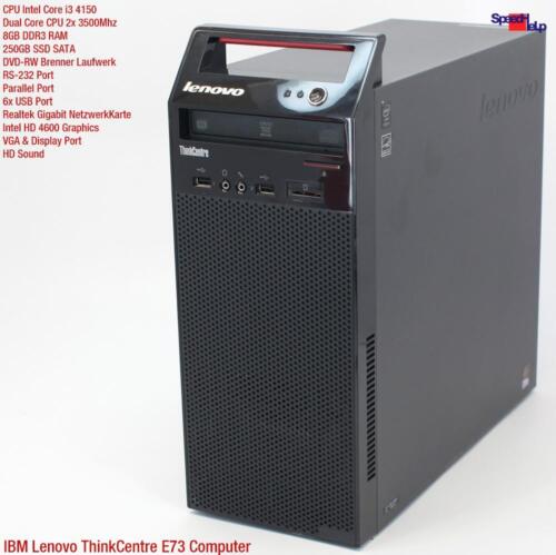 IBM Lenovo ThinkCentre E73 i3 4150 Computadora PC Paralelo Lpt Windows 10 250GB - Imagen 2 de 5