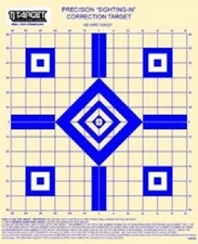 TSPGS 100 Yd Rifle Sighting-In Target (Blue) with 1" Grid (50 Targets) 
