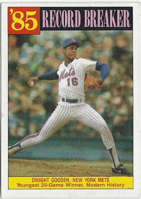 1985 Topps Dwight Gooden #202 RECORD BREAKER New York Mets Lot of