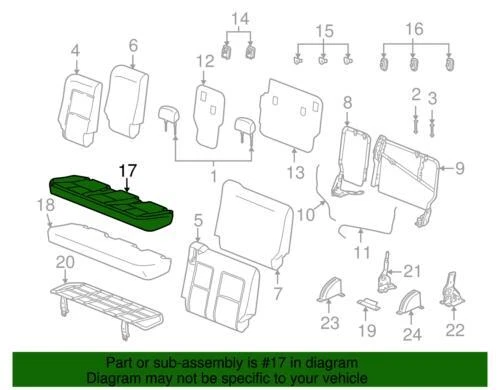 Conjunto de cubierta de asiento trasero gris genuino GM 2005-2007 Saturn Vue 15813970 Foto 2 de 2