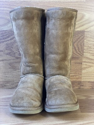 Women's UGG Australia Classic Tall Leather Sheepskin Boots Size W6 #F8008C 