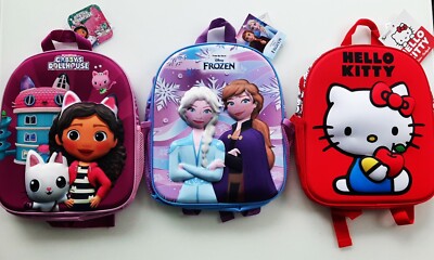 3D Rucksack Kindergartenrucksack 32/26/10cm FROZEN Hello Kitty GABBY`s Dollhouse