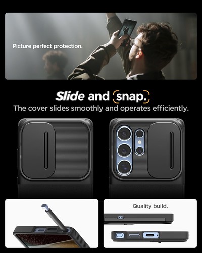 Spigen Cover Optik Armor Compatibile con Samsung Galaxy S25 Ultra - Nero - Imagen 7 de 7