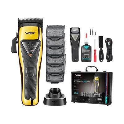 VGR 015 Professional Cordless Hair Clippers for Men, 9000 RPM Vector Motor Ha...