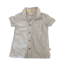 Tommy Bahama Shirt Boy's Small Blue Seersucker Short Sleeve Button-Up Pocket Top