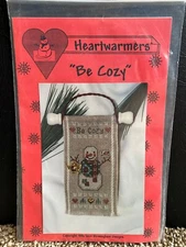 Lori Birmingham Cross Stitch Heartwarmers "Be Cozy" Pattern Chart w/Charms