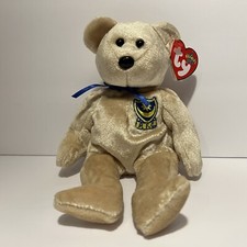 Ty Beanie Baby PREMIER the Bear (UK Exclusive) 8.5" NWT Plush Stuffed Toy Futbol