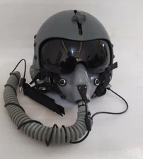 HGU-33 FIGHTER PILOT HELMET GREY WITH MBU-12 OXYGEN MASK (REPLICA)+Pin