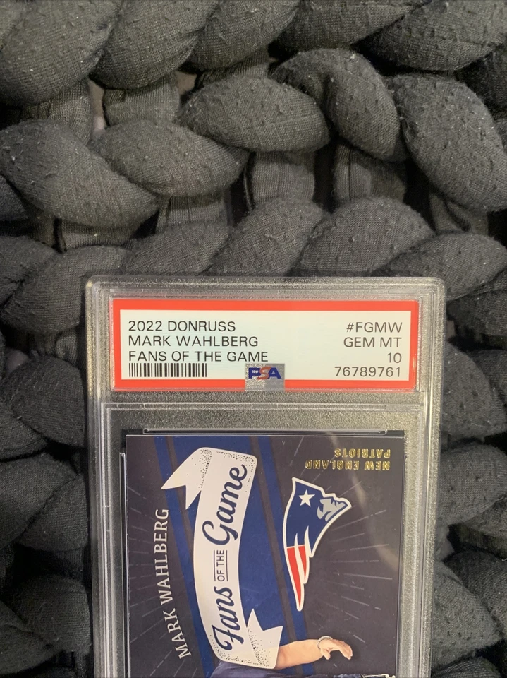 2022 Panini Donruss Mark Wahlberg Fans Of The Game #FG-MW PSA 10 Gem Mint Pop 1 - Image 4 of 4