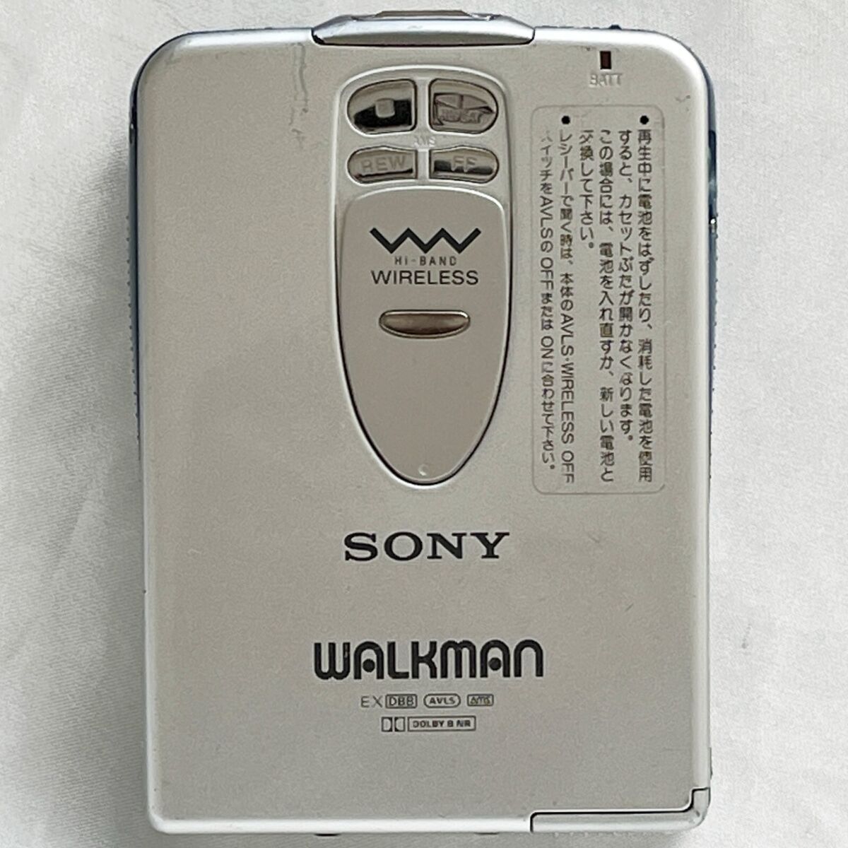 SONY WM-WX1 1995 Silver Walkman Vintage Cassette Player Made SONY WM-WX1 1995 Silver Walkman Vintage Cassette Player Made